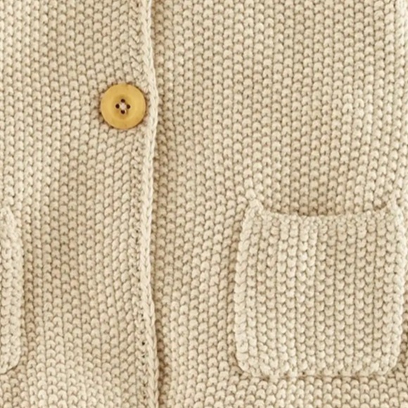 Mini Boden Girls 10 to 14 Cable Detail Waffle Knit Navy Blue Button Cardigan - Picture 4 of 4